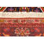Tapis oriental tribal rouge noué à la main 3 pi x 5 pi