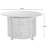 Deshong Fire Sense Aluminum Convertible Gas Fire Pit Table 55,000 BTU, Nylon Weather Cover & Clear Fire Glass-762757421-762757420