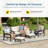 5 PCS HIPS All-Weather Patio Furniture Set with Ottoman & 3.9'' Detachable Cushions, Heavy Duty & Ergonomic Design Outdoor Sofa Set for Patio, Yard, Garden-980675854-980675855