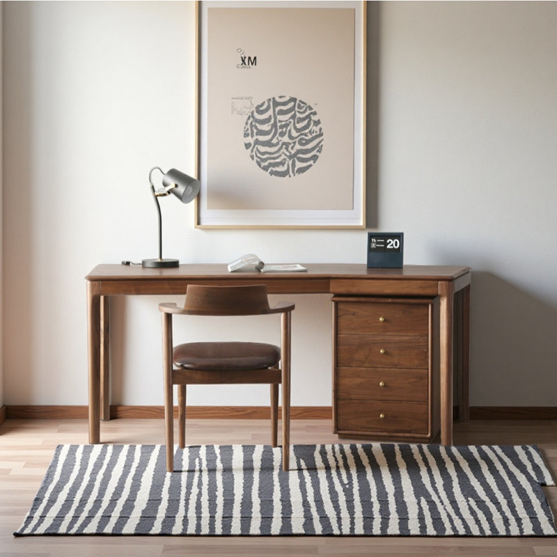 Ensemble de bureau et de chaises de style nordique minimaliste