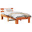 Vidaxl Bed Frame With Headboard Solid Wood Pine-113970938-113970937
