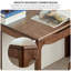 Petit bureau d'écriture simple en bois massif brun noisette-47598951