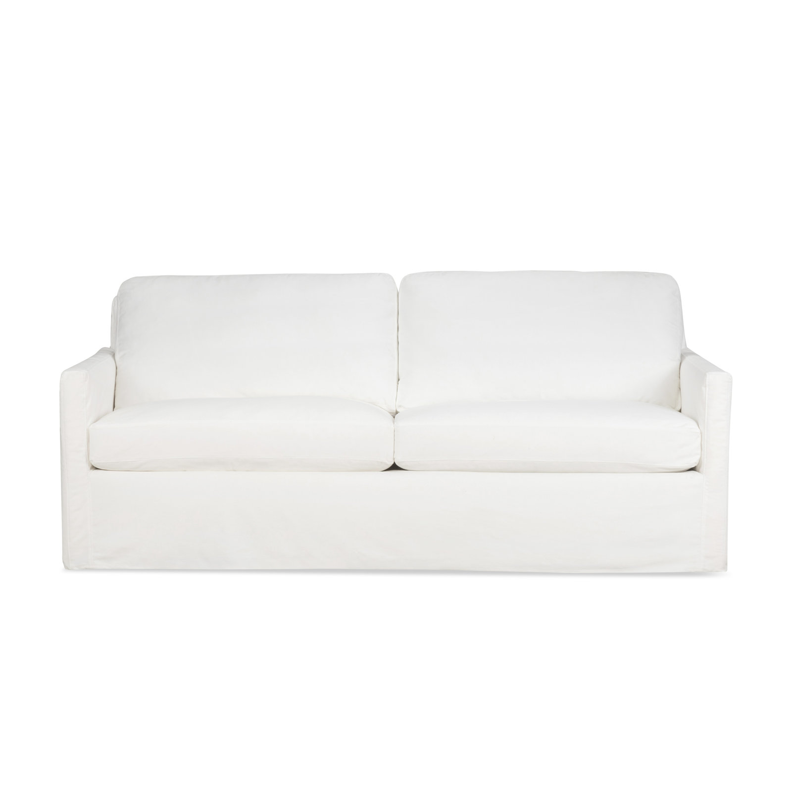 Savannah 84'' Upholstered Sofa, Classic Bleach White Twill