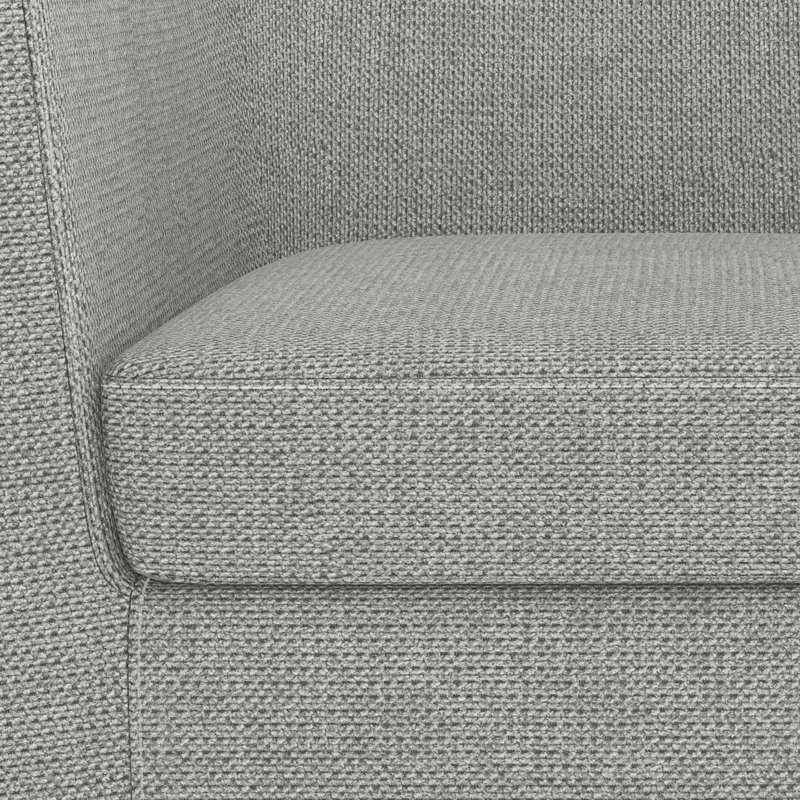 Thorne 30"W Upholstered Contemporary Accent Chair with Curved Back and Removable Foam Cushion, Gray