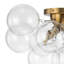 Modern 3-Light Cluster Clear Glass Globe Semi Flush Mount