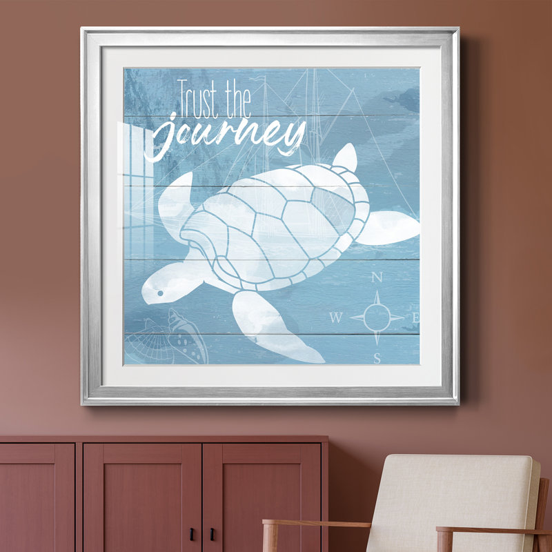 Trust the Journey - peinture encadrée, Encadrement argenté, H 30,5 po x l 30,5 po x P 1,5 po