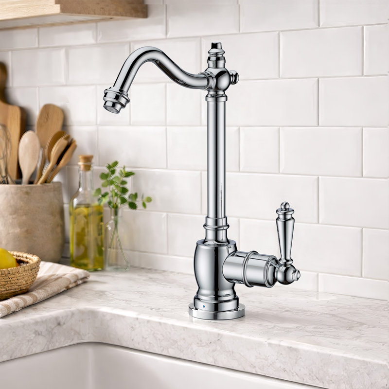 Whitehaus Point of Use Cold Water Drinking Faucet With Traditional Spout, Polished Chrome
