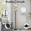 Lampe sur pied Elegant Egret Serene Marsh Soft Pastel Scenery Heron Dimmable Modern