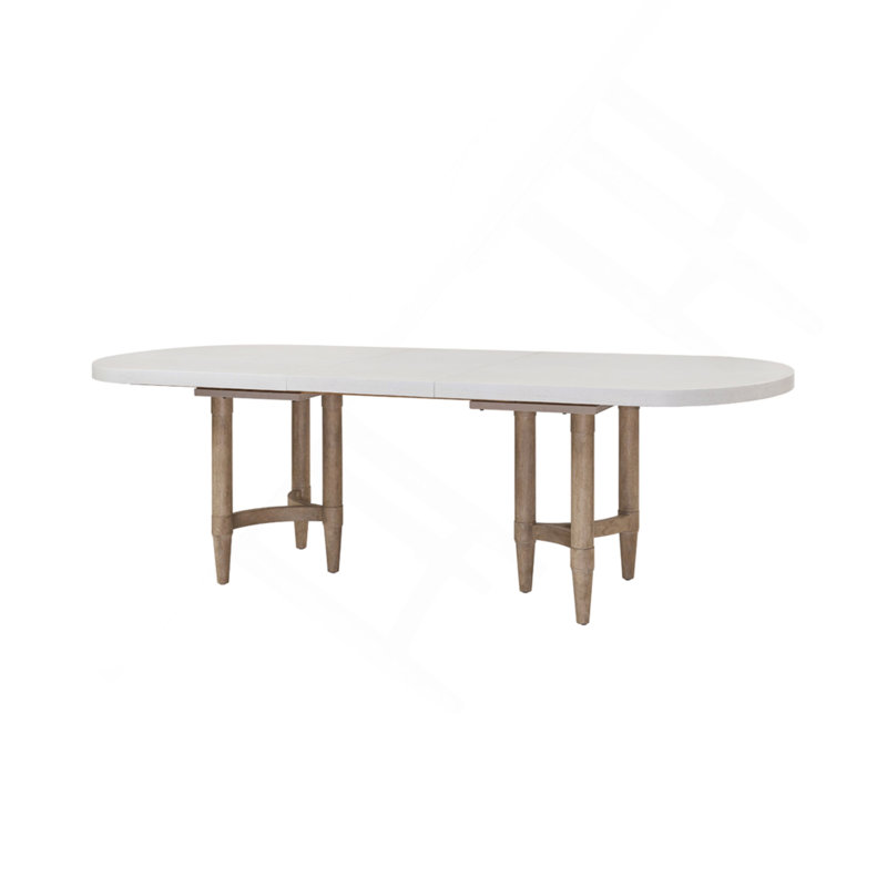 Double Pedestal With Leaf Dining Table