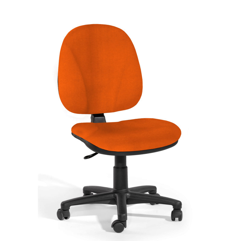 Mesh Office Chair, Fixed armrests, Orange