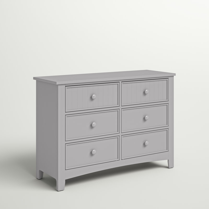 Commode 6 tiroirs Dennie, Gris
