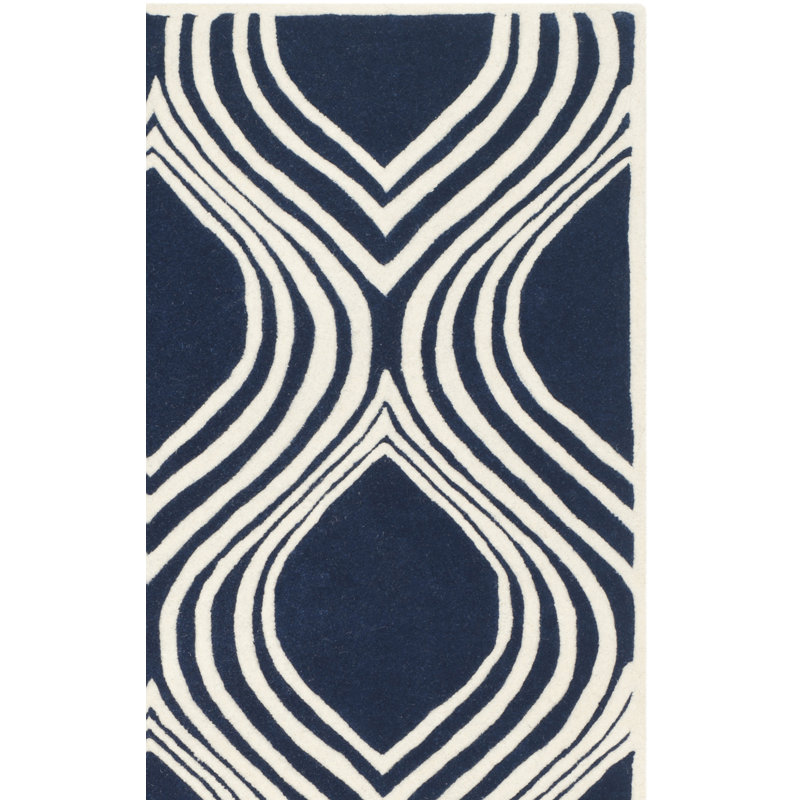 Oglesbee Hand Tufted Wool Abstract Rug, Rectangle 4' x 6'
