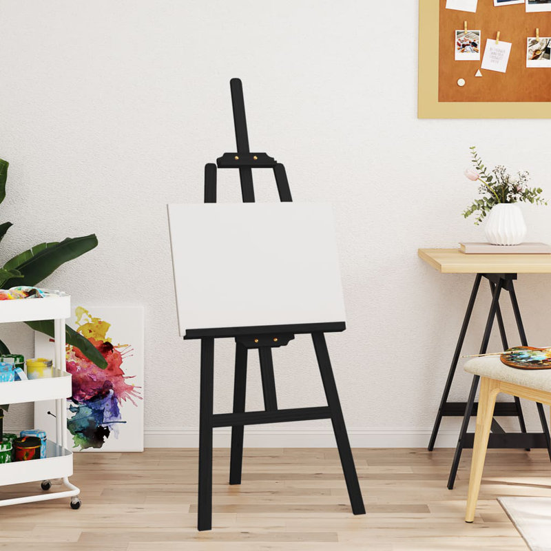 Chevalet en bois massif vidaXL 21,1 x 37,4 x 50,0 po, Noir