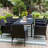 8 - Person Patio Dining Set with Extendable Rectangular Table , Cushions Included