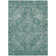 Machine Washable Indoor/Outdoor Xhevrie Teal Rug