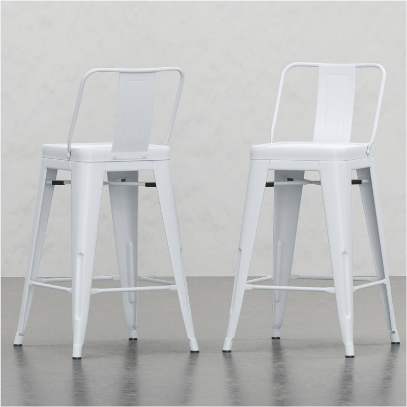 Tabouret de comptoir 24 po (ensemble de 2), Blanc