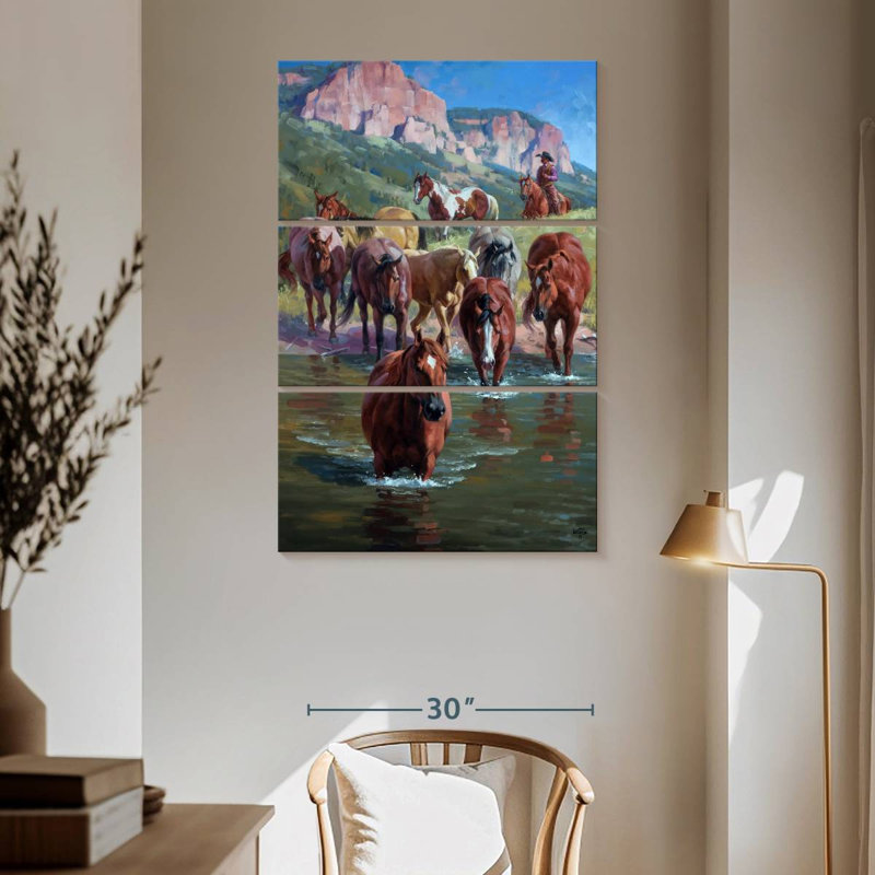 Brampt The Crossing Herd, 65" H x 42" W