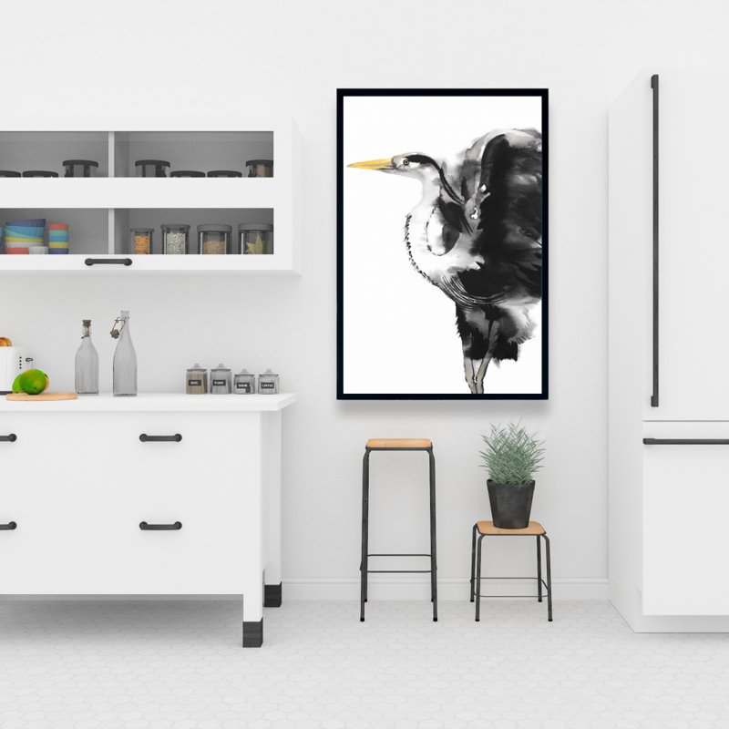 Heron - 24"x36" Framed canvas