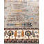 Tapis noué à la main de conception unique Tribal - gris, 8 pi 4 po x 9 pi 8 po