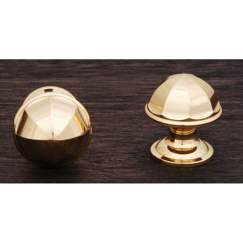 Contoured Dome 1 1/16" Knob CK Series, Polished Brass