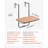 Balcony Hanging Table 25 x 24 in Outdoor Patio Railing Bar Table Adjusable