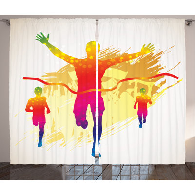 Olympics Semi-Sheer Rod Pocket Curtain Panels
