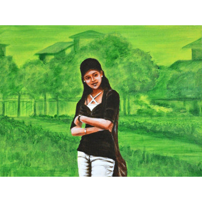 Stylish Miss - Acrylic Painting | Acrylic On Canvas | By Usha Shantharam