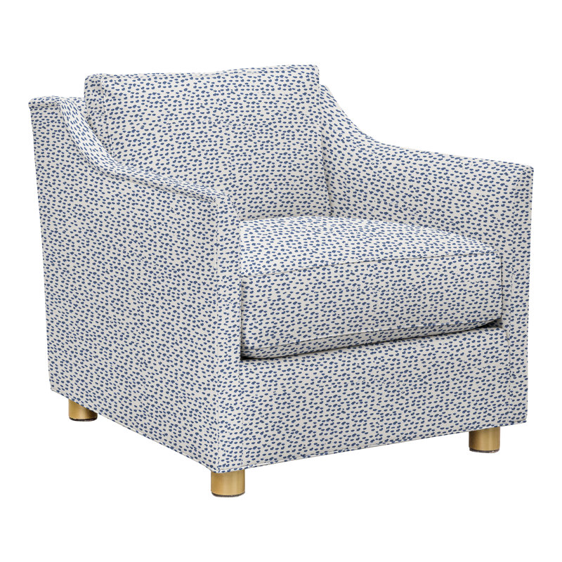 Chaise 33,5 po Newlin, Perigold Elements - bleuet