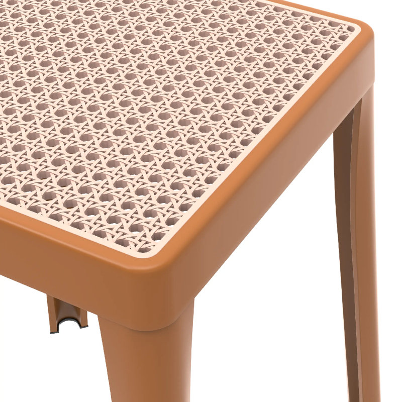 Tabouret en plastique Dantoni, Jaune