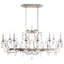 Renaissance 12 Light 56in x 34in Linear Chandelier in Antique Silver with Clear Heritage Handcut Crystals-1880195534