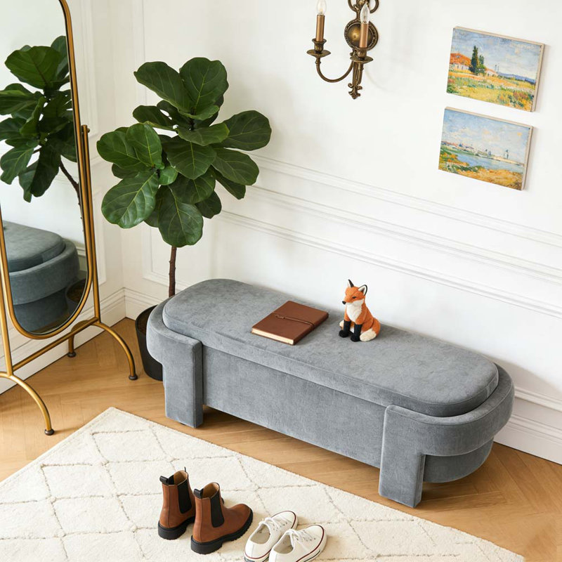 Upholstered Bench with Large Storage Space