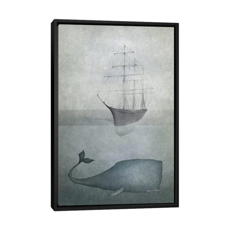 Deep Water - impression sur toile tendue, H 26 po x l 18 po x P 1,5 po, Toile encadrée noire, Pas de tapis