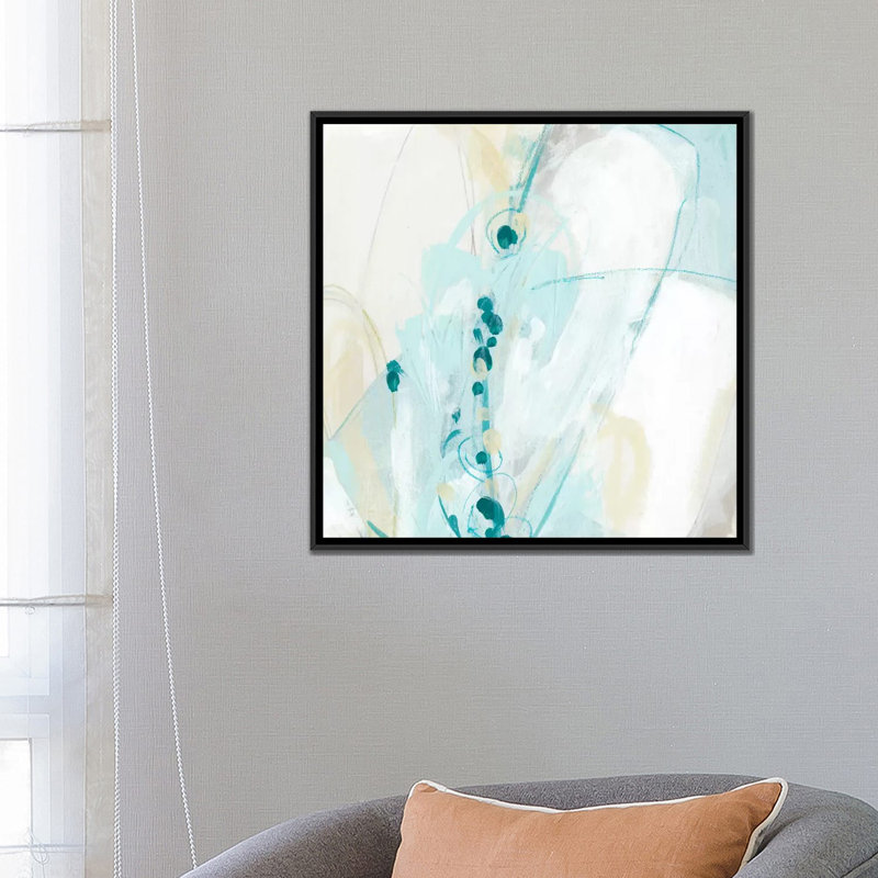 « sea story iv », impression sur toile, H 37 po x l 37 po x P 1,5 po, Toile avec cadre noir, Pas de tapis