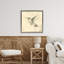 Cadre flottant rétro avec croquis de colibri, design par Petal Prints Design-463685356-463685355