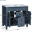 Rangement de salle de bain bleu - Meuble-lavabo 36 po avec lavabo, moderne et fonctionnel, solution