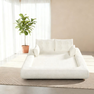 Canapé-lit modulaire convertible, canapé-lit 3 en 1 avec fauteuil inclinable et rangement pour le salon