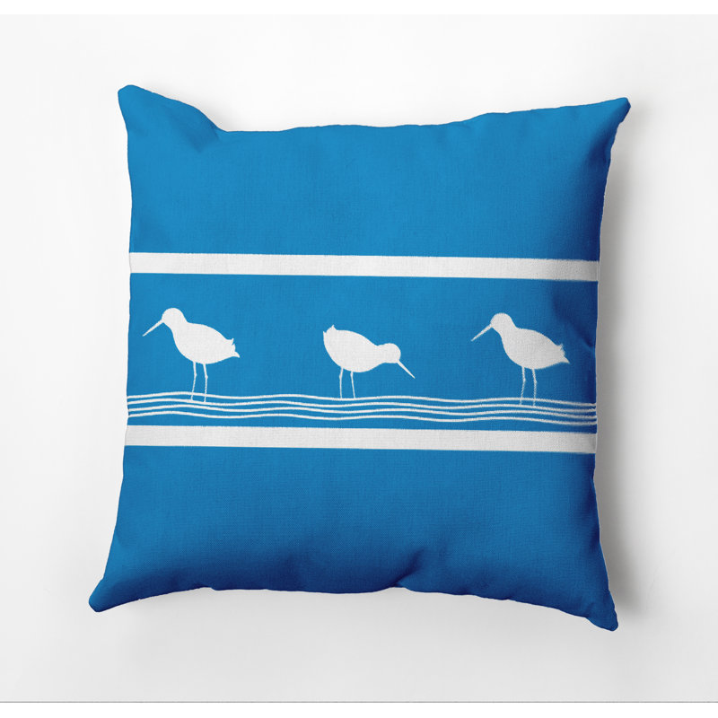 Nautical Nights Outdoor Reversible Throw Pillow, 18" x 18", Blue
