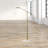 Amaree White Marble LED Task Floor Lamp