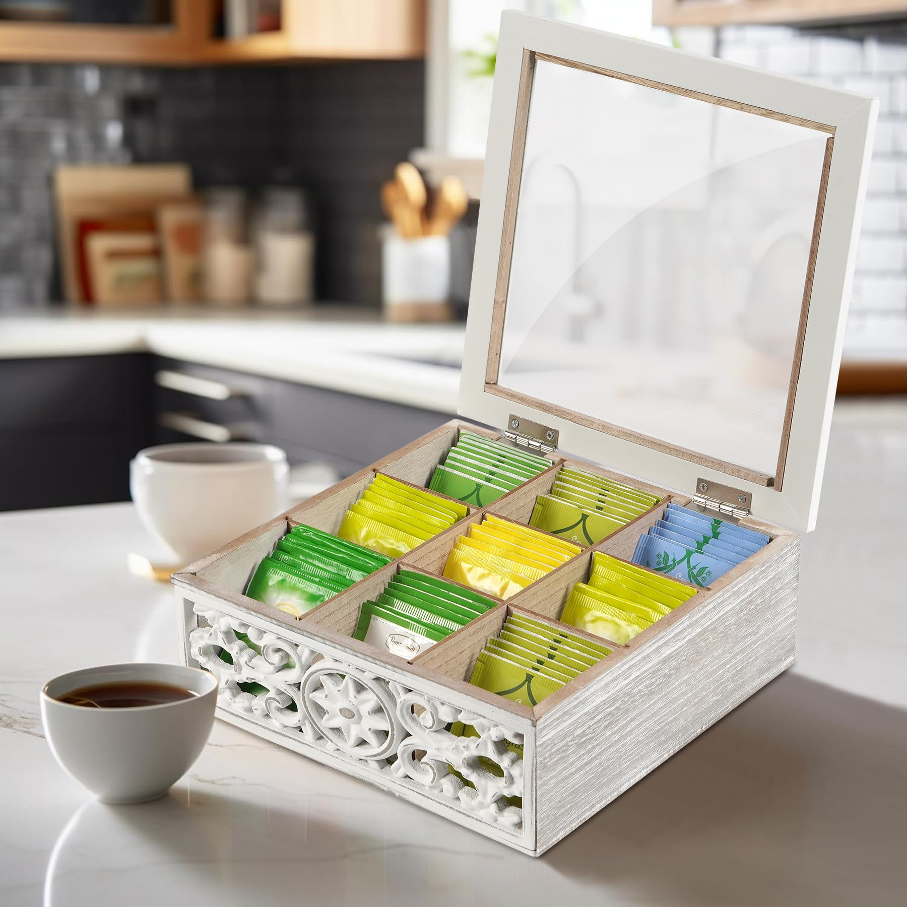 Pince à Thé En Acier Inoxydable - Support Pour Sachets & Thé En Vrac - Ustensile Cuisine Pratique