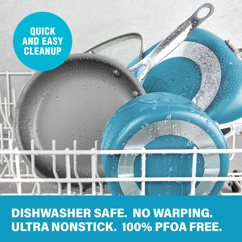 Gotham Steel 15-Piece Blue Nonstick Aluminum Cookware Set