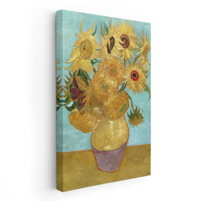 Vase avec douze tournesols, 1888-1889 - reproduction d'art sur toile