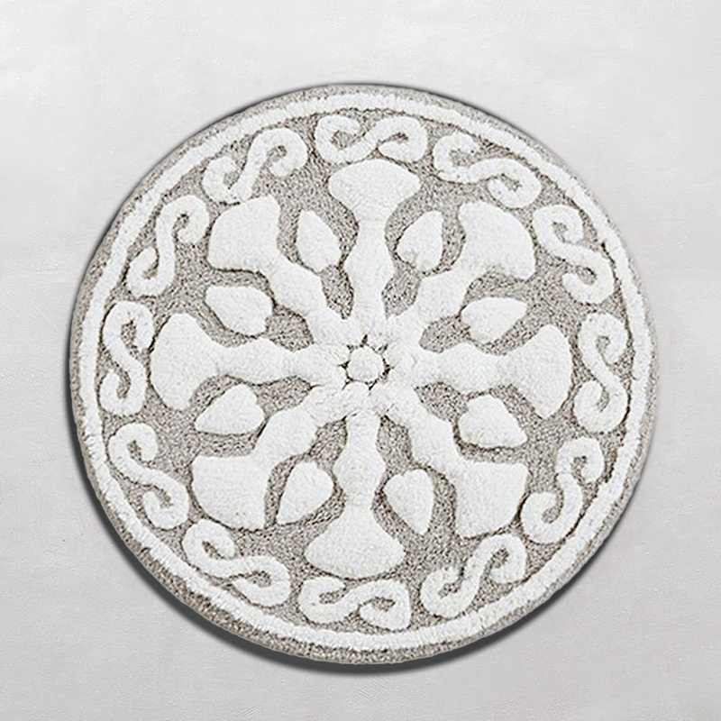 Indian Round Plush Bath Rug