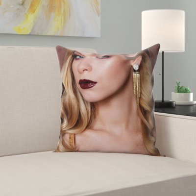 Housse et insert de coussin carré blond