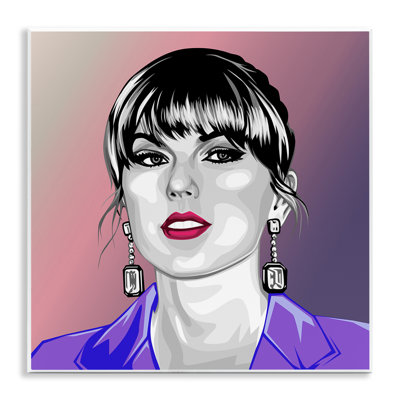Taylor, portant une plaque murale mauve par Birch & Ink