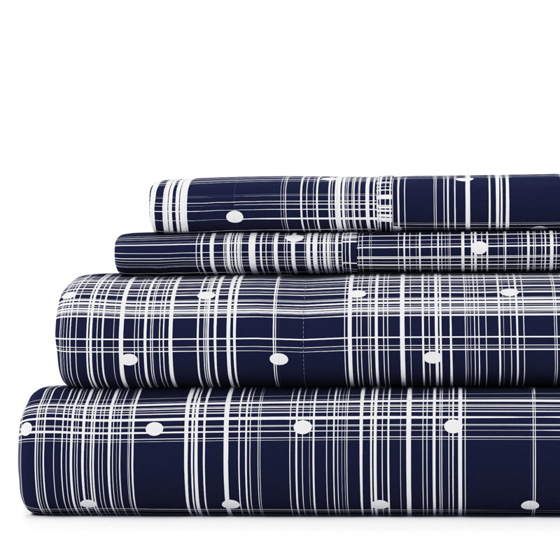 Simply Soft™ Microfiber Sheet Set, King Sheet Set + 1 Fitted Sheet + 2 Pillowcases, Navy