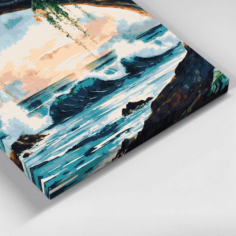 «Hawaiian Natural Arches», art mural sur toile grise, H 16 po x l 20 po