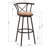Cassilis Swivel Upholstered Microfiber / Microsuede Counter Stool with Steel Frame-1422986787