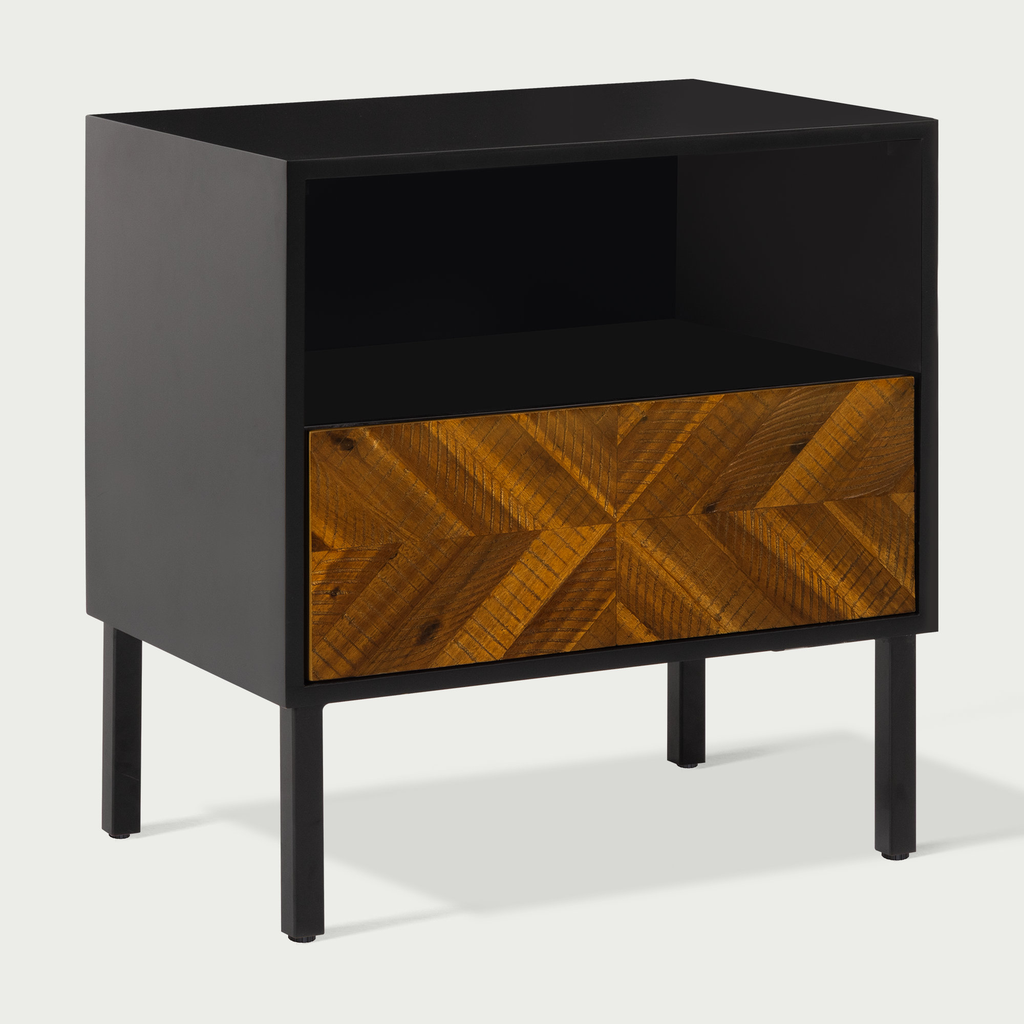 Vivian Nightstand With 1 Drawer – Acacia Wood