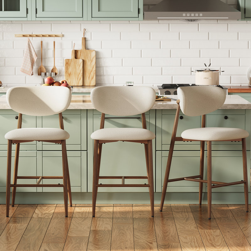 Tabouret de comptoir rembourré Westhampton, Beige, 3