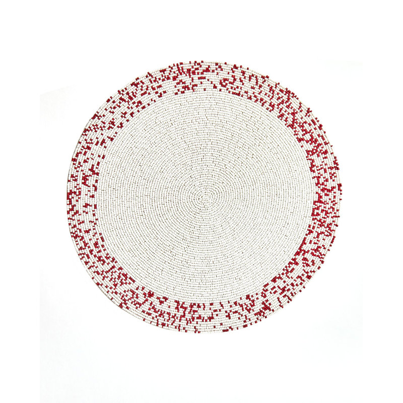 Napperons Splatter, Rouge/blanc